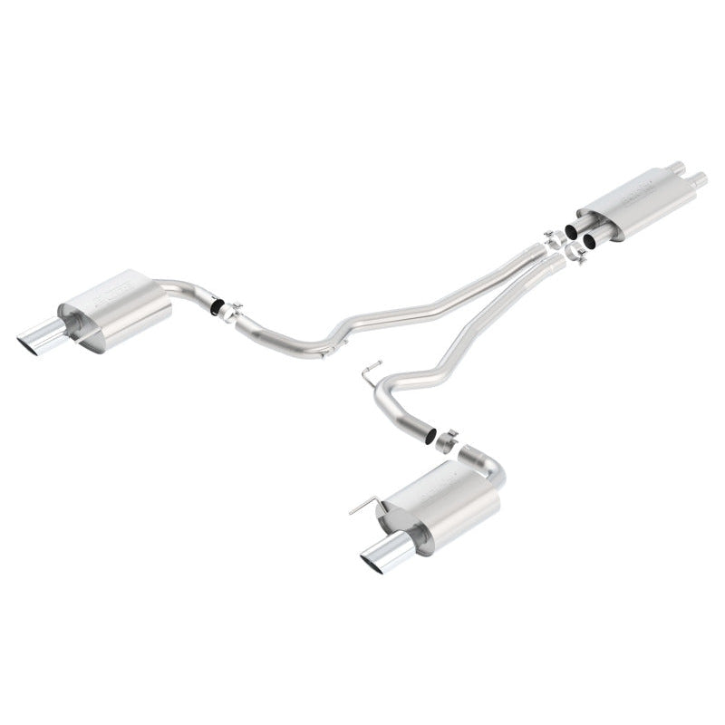 Borla Touring Cat-Back 15 Ford Mustang GT 5.0L V8 MT/AT 2.5in pipe 4in tip - T1 Motorsports