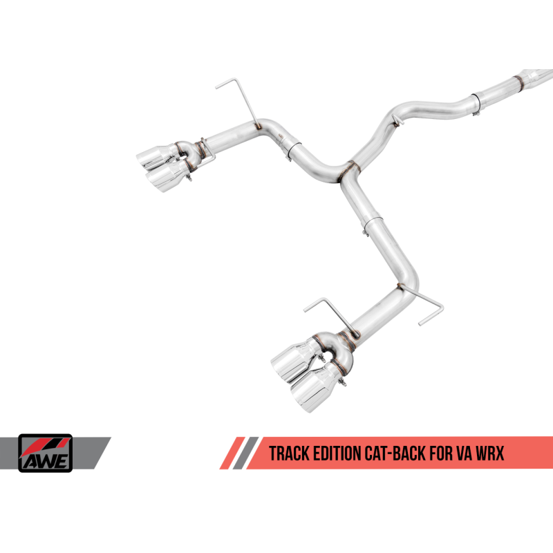 AWE Tuning Subaru WRX/STI VA/GV Sedan Track Edition Exhaust - Chrome Silver Tips (102mm)