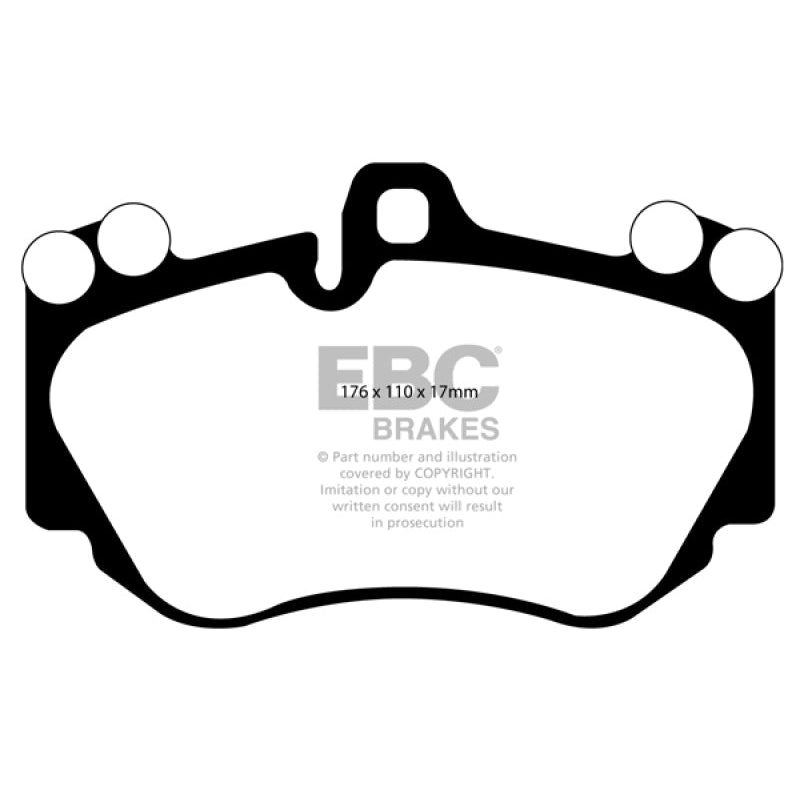 EBC 05-07 Porsche Cayenne 4.5 (380mm Rotors) Extra Duty Front Brake Pads - T1 Motorsports
