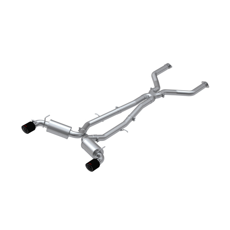 MBRP 17-19 Infiniti Q60 3.0L RWD/AWD Cat Back Dual Rear w/ Carbon Fiber Tips - T1 Motorsports