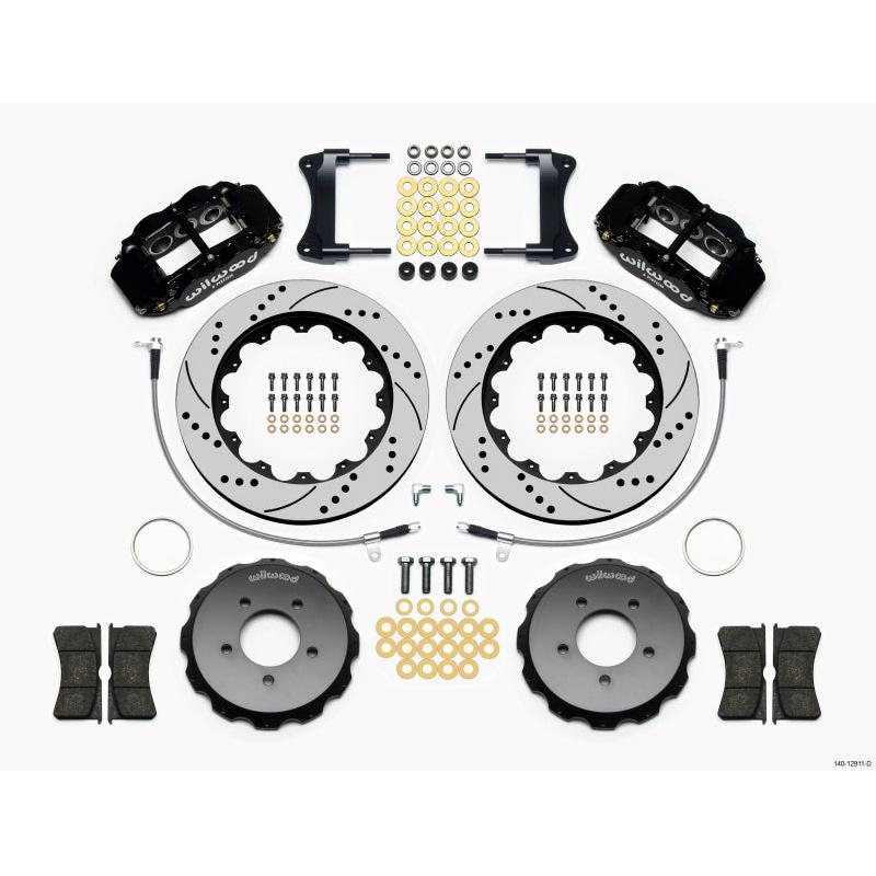 Wilwood Narrow Superlite 6R Front Hat Kit 14.00in Drilled 2005-Up Mazda Miata w/ Lines - T1 Motorsports