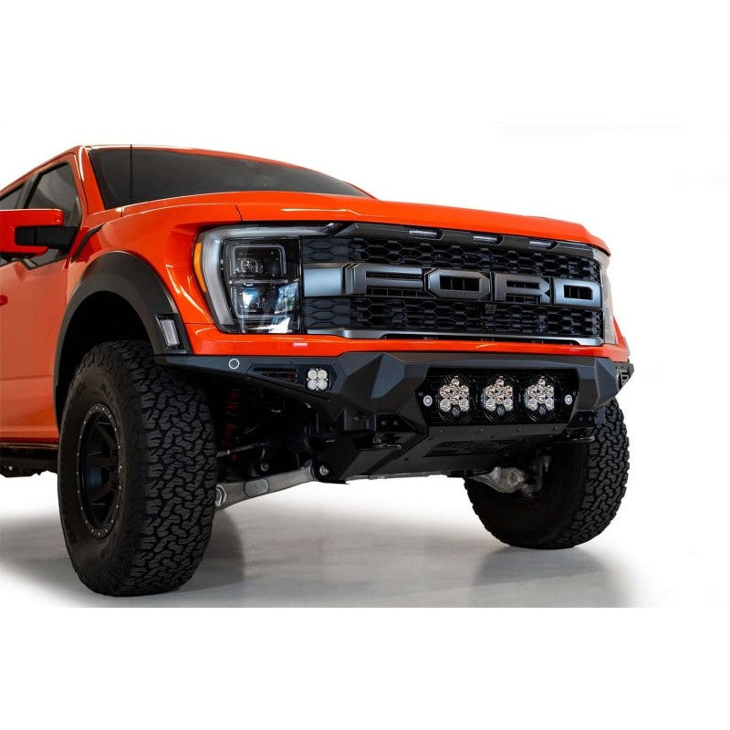 Addictive Desert Designs 2021+ Ford Raptor Bomber Front Bumper w/ 3 Baja Designs LP6 Light Mounts