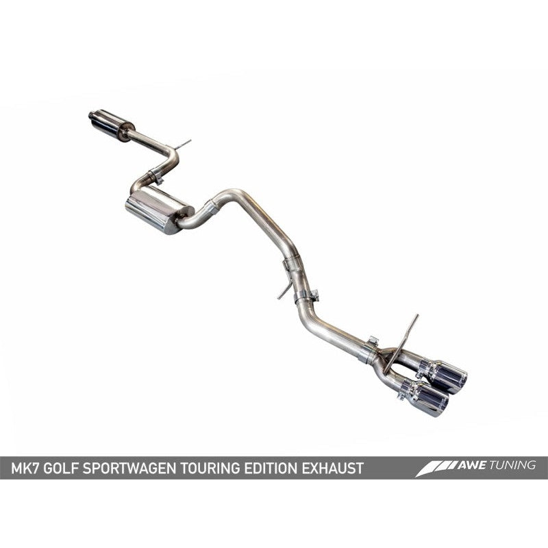 AWE Tuning VW MK7 Golf SportWagen Touring Edition Exhaust w/Diamond Black Tips (90mm) - T1 Motorsports