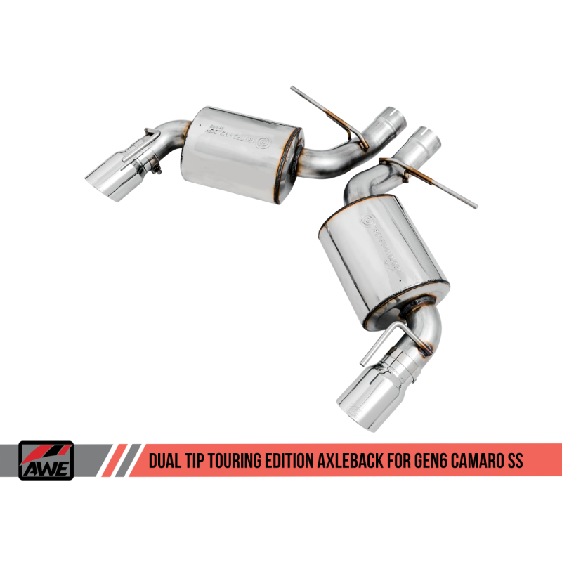 AWE Tuning 16-18 Chevrolet Camaro SS Axle-back Exhaust - Touring Edition (Chrome Silver Tips)