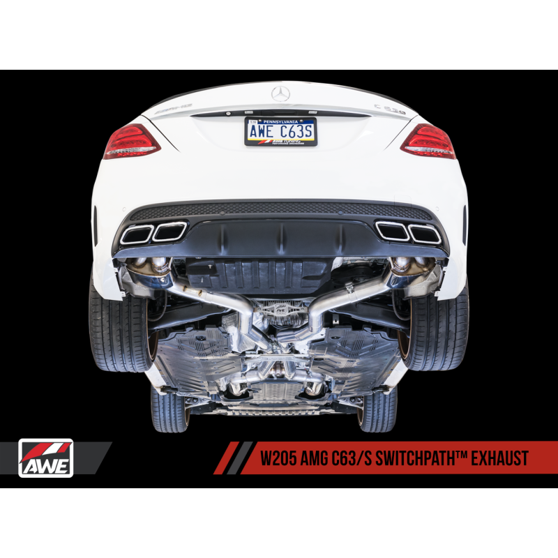 AWE Tuning Mercedes-Benz W205 AMG C63/S Sedan SwitchPath Exhaust System - for DPE Cars
