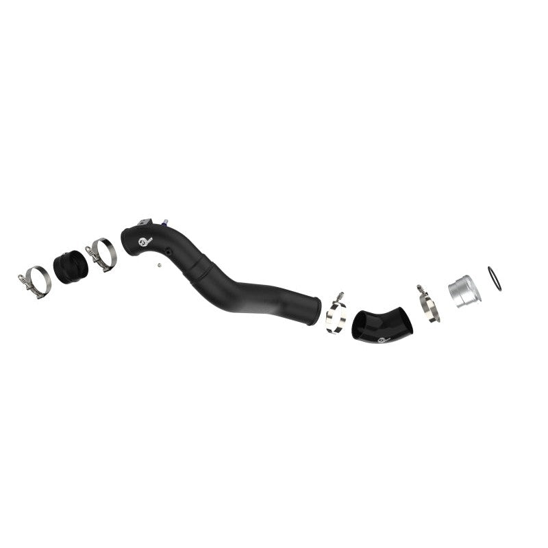 aFe 21+ Ford F-150 V6-3.5L (tt) BladeRunner 3in to 3.5in Aluminum Cold Charge Pipe Black