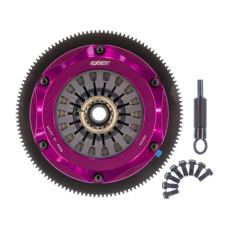 Exedy 2004-2014 Subaru Impreza WRX STI H4 Hyper Twin Cerametallic Clutch Sprung Center Disc Pull - T1 Motorsports