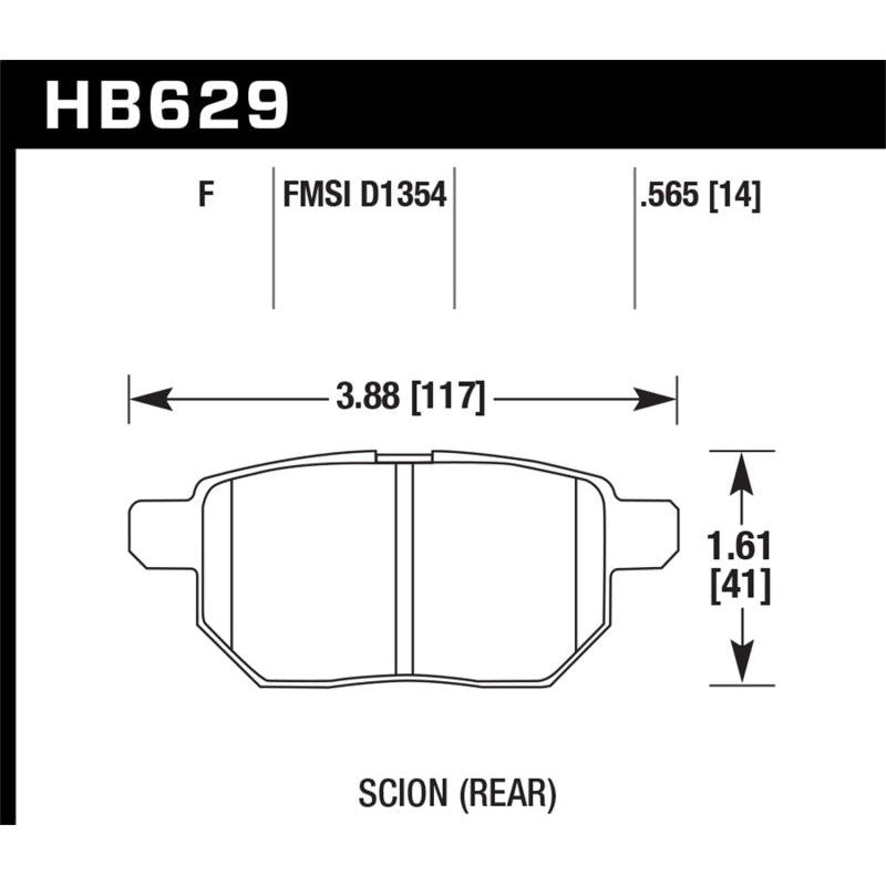 Hawk 08-11 Scion xB / 09-10 Toyota Corolla / 09-10 Matrix / 10 Prius HPS Street Rear Brake Pads - T1 Motorsports