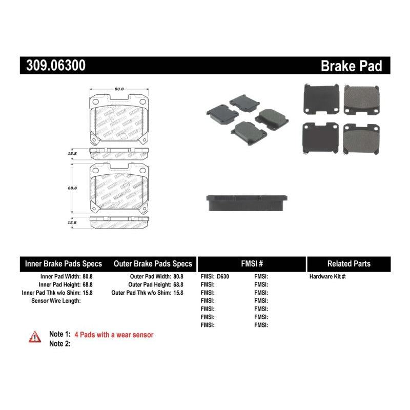 StopTech Performance 5/93-98 Toyota Supra Turbo Rear Brake Pads
