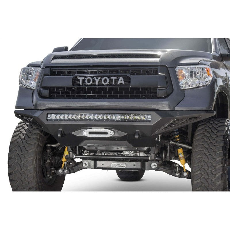 Addictive Desert Designs 2014+ Toyota Tundra Stealth Fighter Front Bumper w/Winch Mount & Sensors