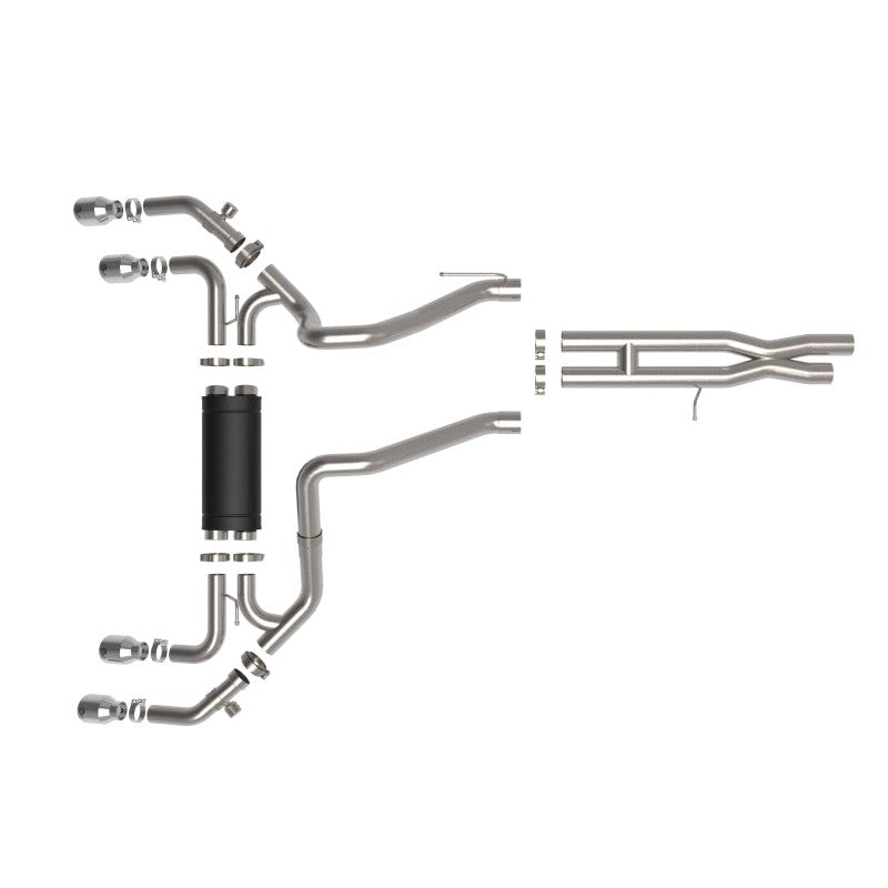 aFe Vulcan Series 2.5in 304SS Cat-Back Exhaust 2021+ Jeep Wrangler 392 6.4L w/ Polished Tips