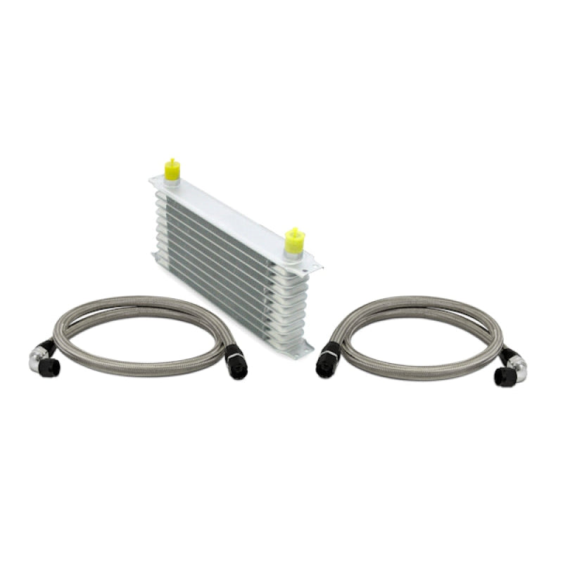 Mishimoto Universal 10 Row Oil Cooler Kit (Metal Braided Lines) - T1 Motorsports
