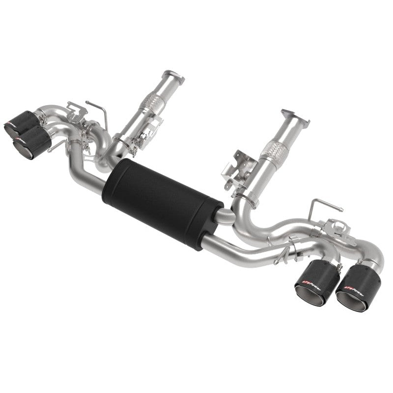 aFe MACH Force-Xp 3in to 2-1/2in 304SS Cat-Back 2020 Chevy Corvette (C8) 6.2L - Carbon Fiber Tip