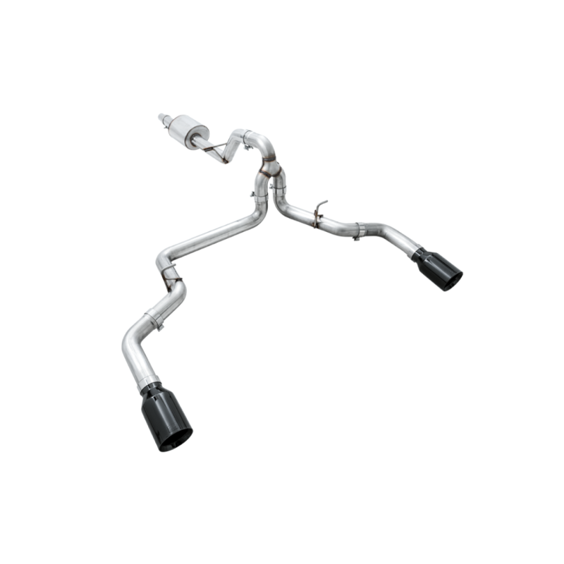 AWE Tuning 2015+ Ford F-150 0FG Dual Exit Performance Exhaust System w/5in Diamond Black Tips