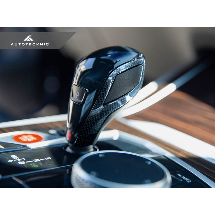 AutoTecknic Carbon Fiber Gear Selector Side Trims - Various BMW G-Chassis Vehicles - T1 Motorsports
