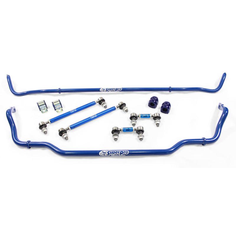 SuperPro 2018 Kia Stinger Base Front / Rear 24mm F/18mm R Adjustable Sway Bar and Link Set - T1 Motorsports