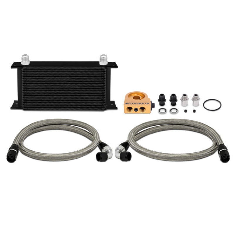Mishimoto Universal 19 RowThermostatic Oil Cooler Kit - Black - T1 Motorsports