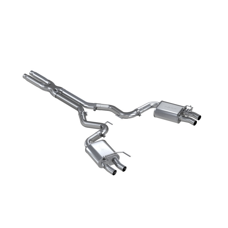 MBRP 16-20 Ford GT350/GT350R Dual Quad Split Rear Outlet 3in Cat Back T304 Exhaust - T1 Motorsports