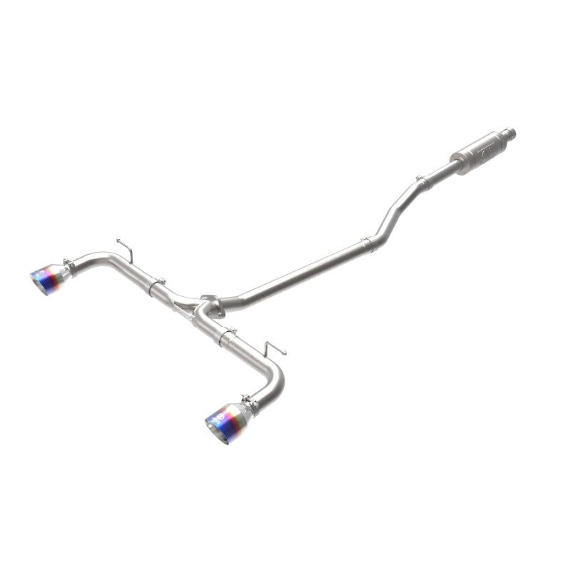 aFe Takeda 2-1/2in 304 SS Cat-Back Exhaust w/ Blue Flame Tips 14-18 Mazda 3  L4 2.0L/2.5L