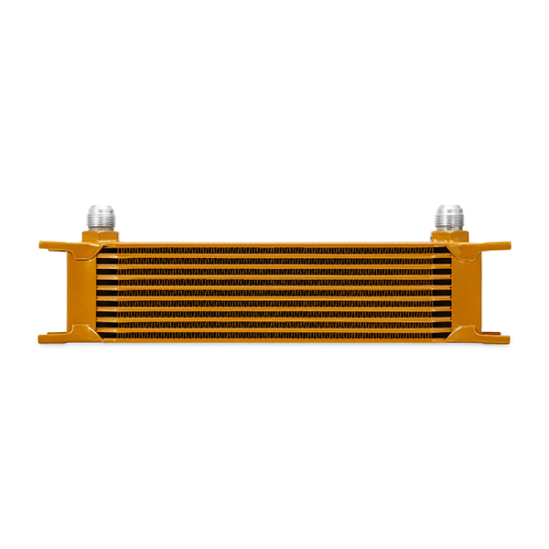 Mishimoto Universal 10 Row Oil Cooler - Gold - T1 Motorsports