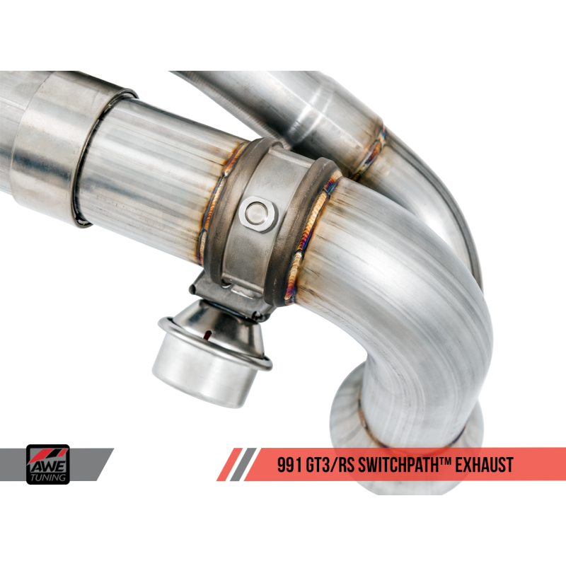 AWE Tuning Porsche 991 GT3 / RS SwitchPath Exhaust - Chrome Silver Tips