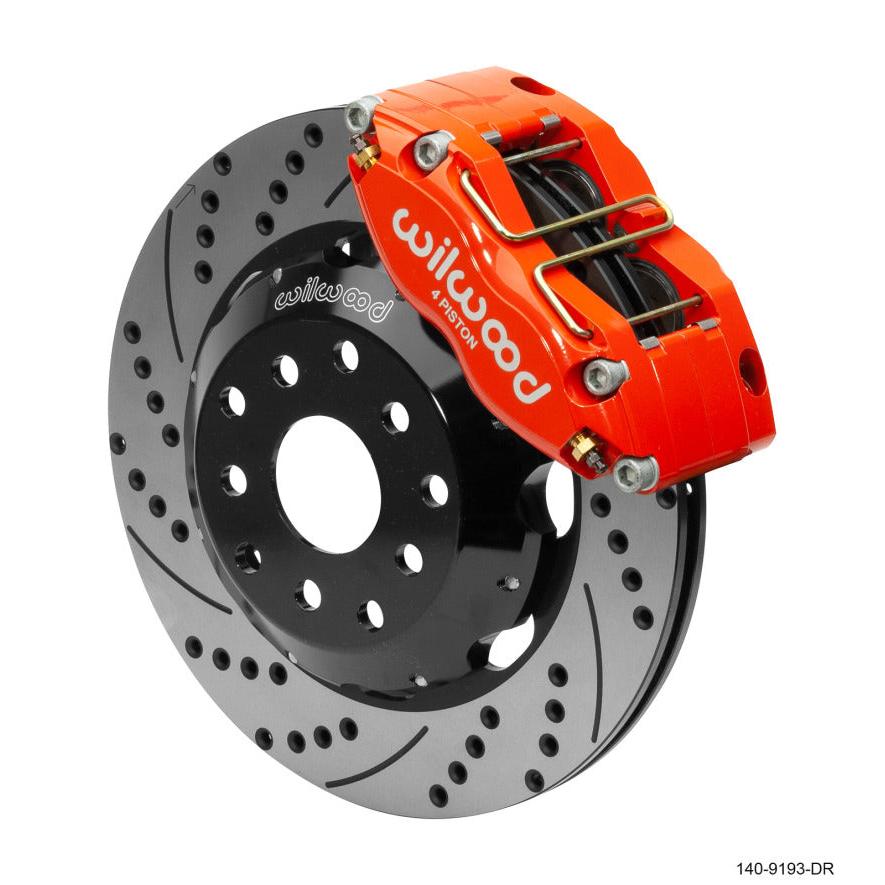 Wilwood Dynapro Radial Front Kit 12.00in Drilled Red Subaru Impreza WRX (*Line Kit Needed*) - T1 Motorsports