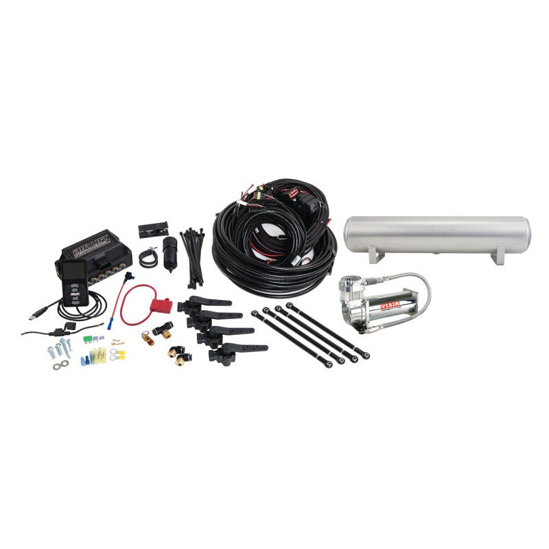 Air Lift Performance 3H (1/4 Air Line 4 Gal 5-Port Raw Aluminum Tank VIAIR 444C Comp)