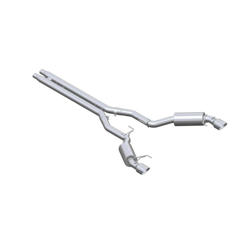 MBRP 15-17 Ford Mustang GT 5.0 3in Cat Back Dual Split Rear Race Version 4.5in Tips - Aluminized - T1 Motorsports