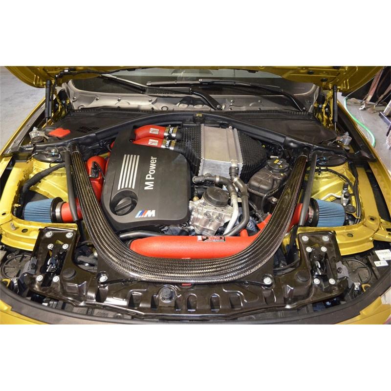 Injen 15-16 BMW M3(F80)/M4 (F82/83) 3.0L L6 Twin Turbo 2PC Aluminum Int. Charge Pipe - Wrinkle Red - T1 Motorsports