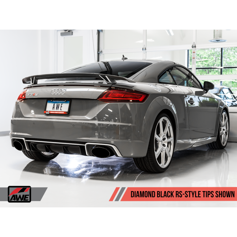 AWE Tuning 18-19 Audi TT RS 2.5L Turbo Coupe 8S/MK3 SwitchPath Exhaust w/Diamond Black RS-Style Tips - T1 Motorsports