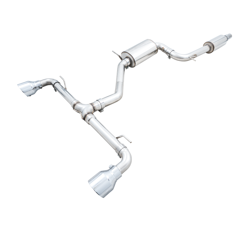 AWE 2022+ Volkswagen GTI MK8 Touring Edition Exhaust - Chrome Silver Tips