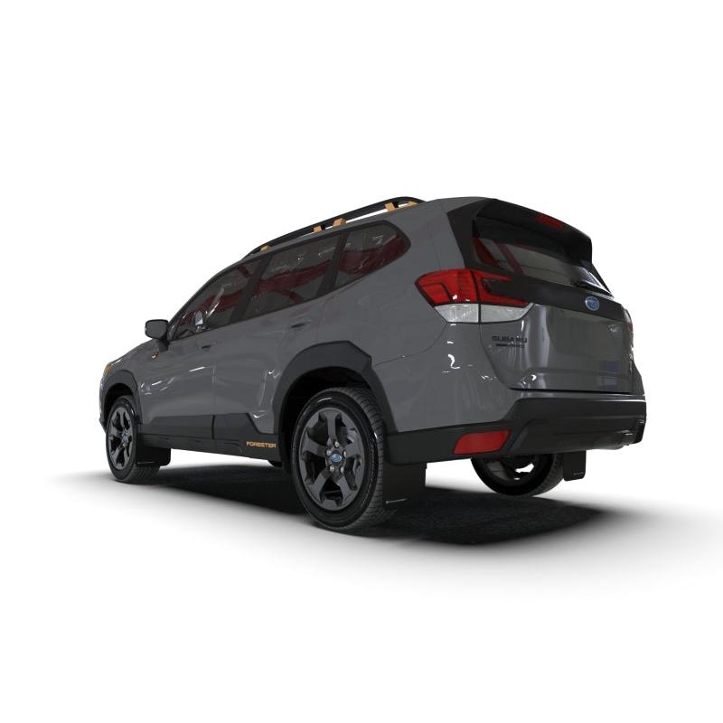 Rally Armor 2022 Subaru Forester (Incl. Wilderness) Black UR Mud Flap w/ White Logo