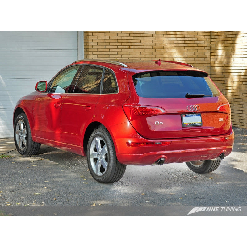 AWE Tuning Audi 8R Q5 3.2L Non-Resonated Exhaust System (Downpipe-Back) - Polished Silver Tips