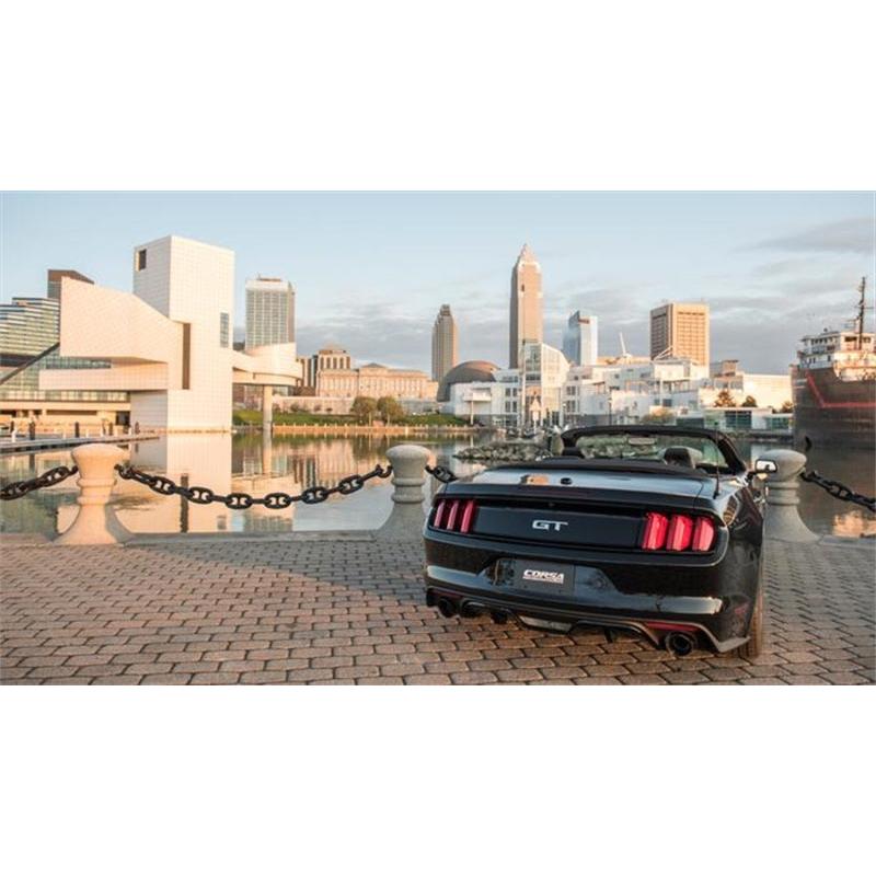 Corsa Xtreme Dual Rear Exit Exhaust w/ Black Tips - 2015-2023 Ford Mustang GT Convertible 5.0L V8