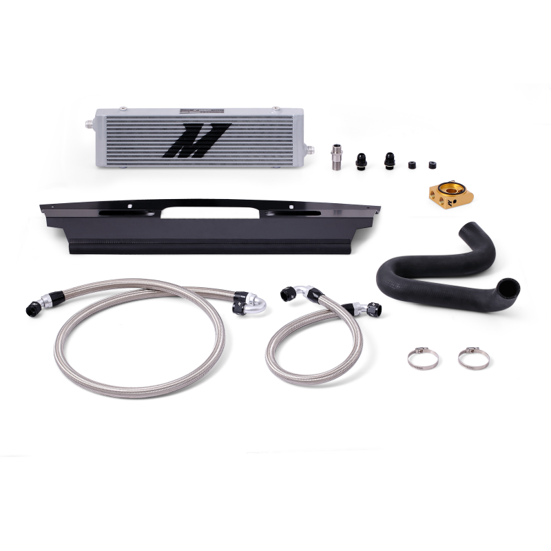Mishimoto 2015+ Ford Mustang GT Thermostatic Oil Cooler Kit - Silver - T1 Motorsports