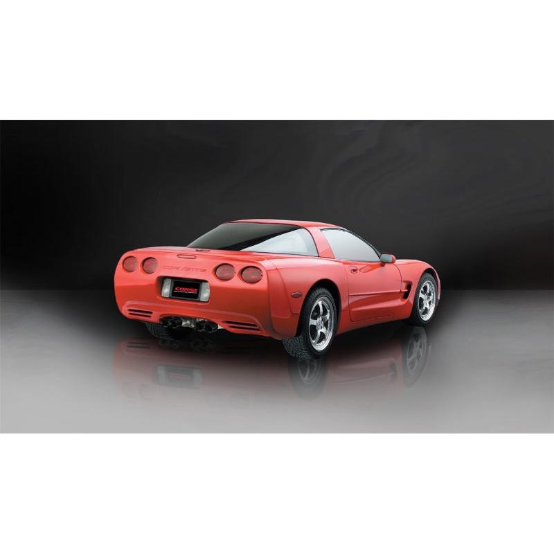 Corsa Xtreme 2in Cat-Back Exhaust (Black Twin 3.5" Tips) - 1997-2004 Chevrolet Corvette C5 Z06 5.7L V8