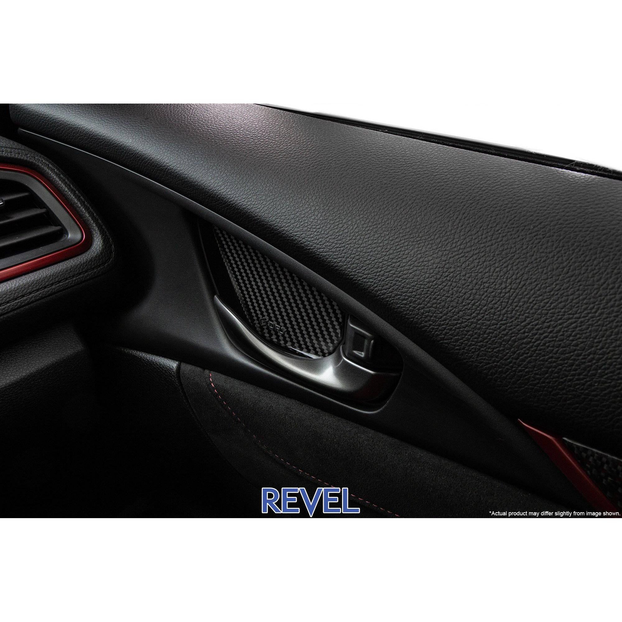 Revel GT Dry Carbon Inner Door Handle Trim Set for 16-18 Honda Civic except Coupe model - T1 Motorsports