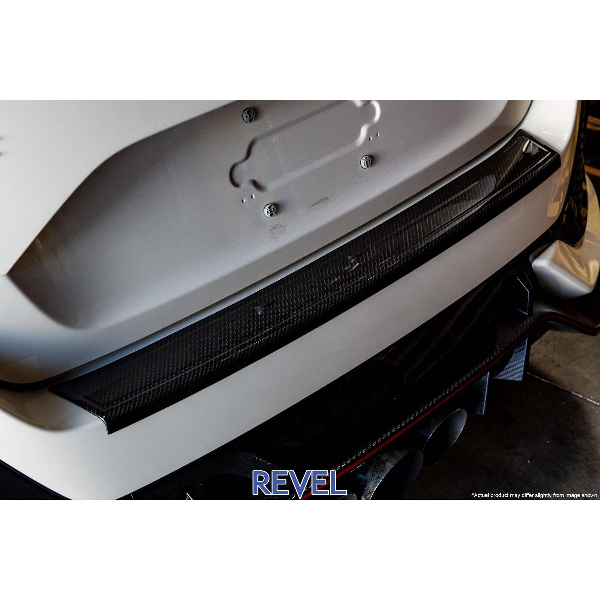 Revel GT Dry Carbon Rear Bumper Applique for 16-18 Honda Civic hatchback models - T1 Motorsports