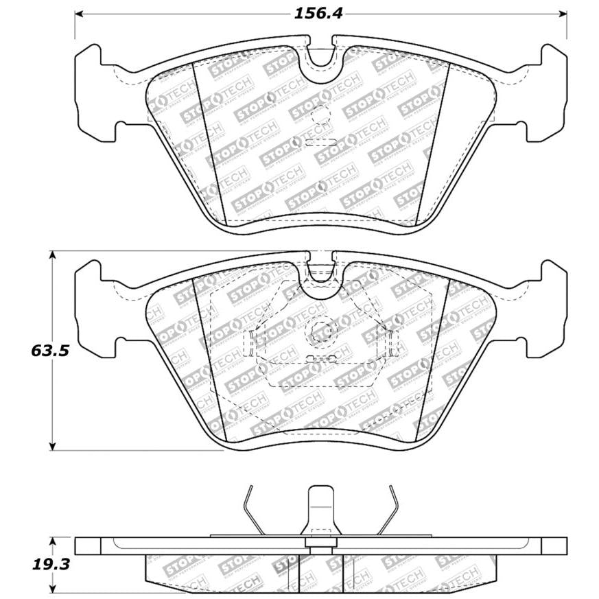 StopTech 95-99 BMW M3 / 01-07 M3 E46 / 89-93 M5 / 98-02 Z3 M series / 93-95 530 Front Brake Pads