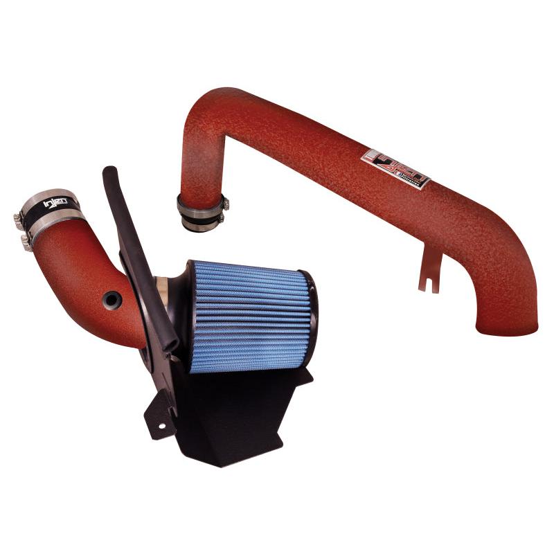 Injen 15-18 Ford Focus ST 2.0L (t) 4cyl Wrinkle Red Short Ram Intake w/ MR Tech & Heat Shield - T1 Motorsports