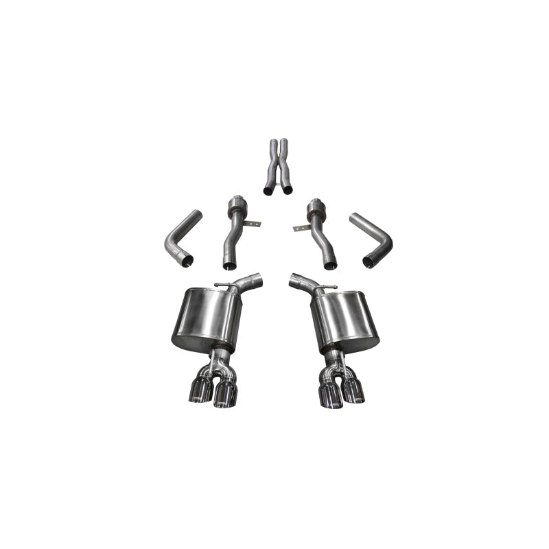 Corsa 15-17 Dodge Challenger Hellcat Dual Rear Exit Sport Exhaust w/ 3.5in Polished Tips - T1 Motorsports