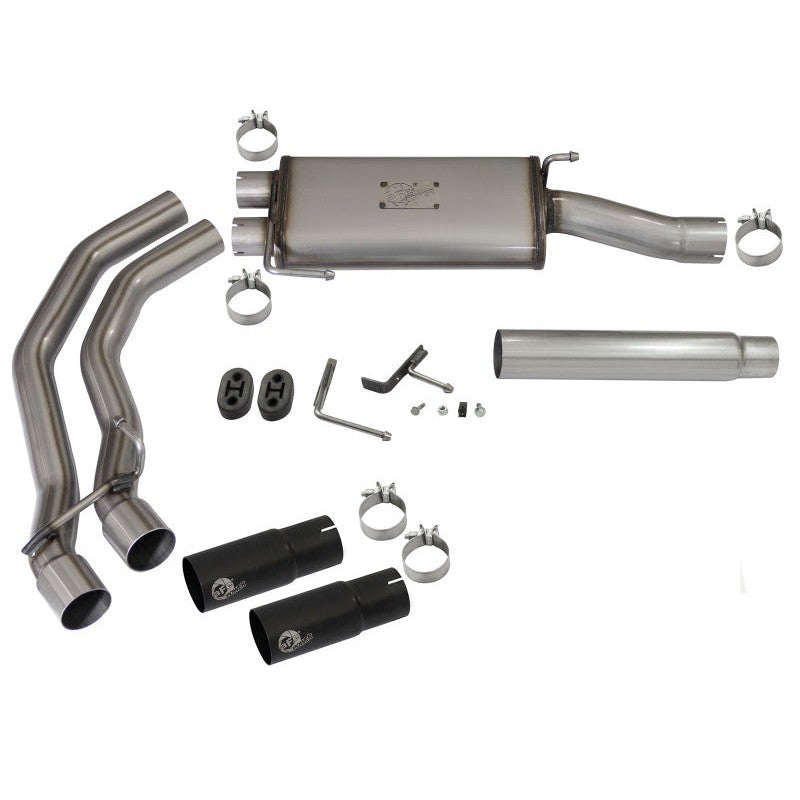 aFe Rebel Exhausts Cat-Back SS Ford F-150 04-08 V8 4.6/5.4L w/ Black Tips