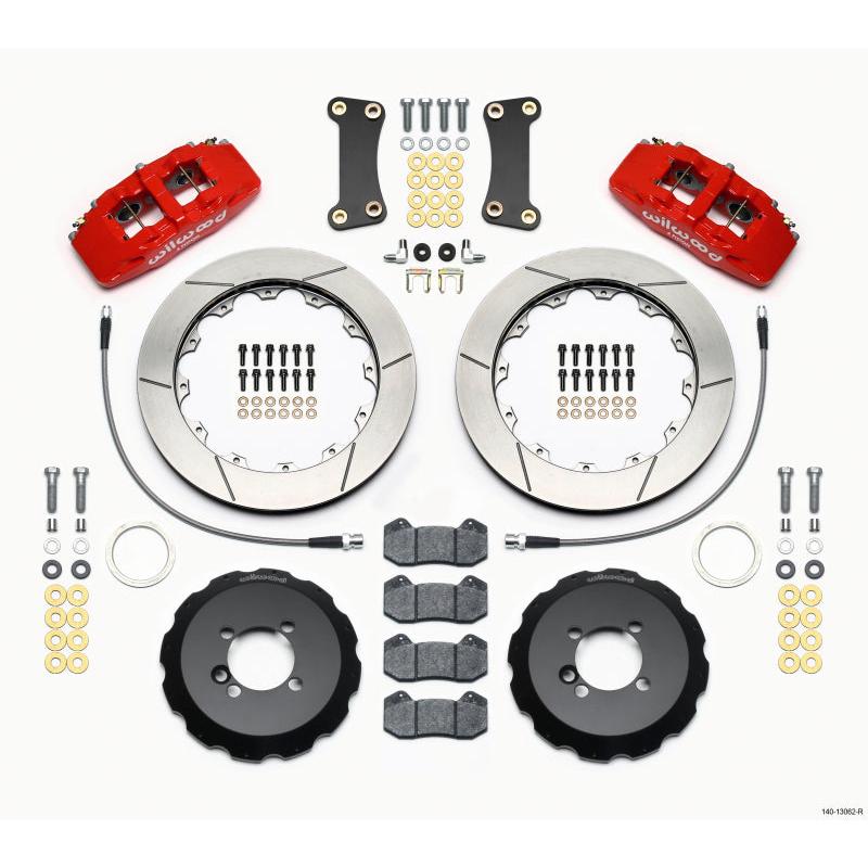 Wilwood Dynapro 6 Front Hat Kit 12.88in Red 2002-Up Mini Cooper w/ Lines - T1 Motorsports