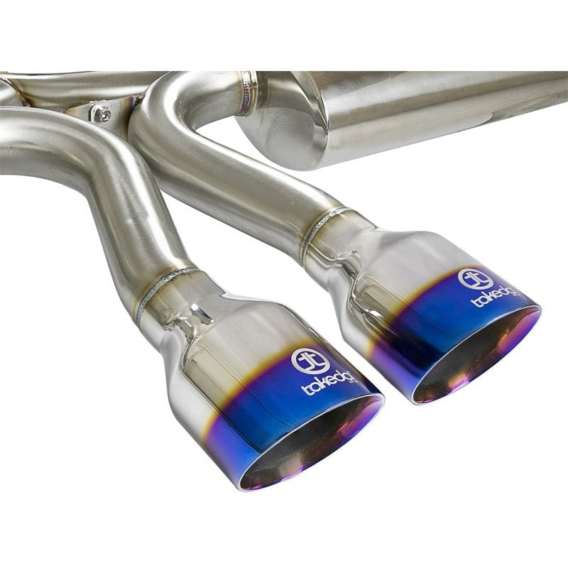 aFe Takeda 3in 304 SS Cat-Back Exhaust System w/ Blue Tips 2017 Honda Civic Si I4 1.5L (t)