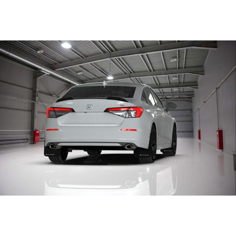 Rally Armor 2022 Honda Civic (Incl. Si/Sport/Touring) Black UR Mud Flap w/ White Logo