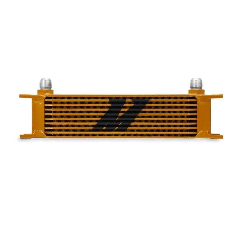 Mishimoto Universal 10 Row Oil Cooler - Gold - T1 Motorsports