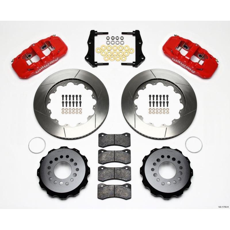 Wilwood AERO4 Rear Kit 14.25in Red 2006-10 Magnum/Challngr/Chrgr/300C - T1 Motorsports