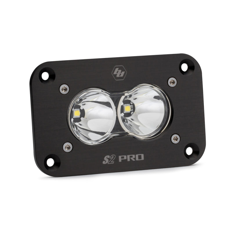 Baja Designs S2 Pro LED Spot Black Flush Mount - Clear - T1 Motorsports