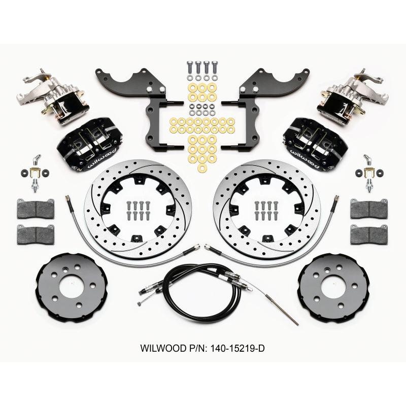 Wilwood Dynapro Radial4 / MC4 Rear Kit 12.19 Drilled 2014-2015 Mini Cooper w/Lines & Cables - T1 Motorsports