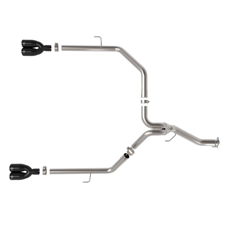 aFe Vulcan Series 3in 304SS DPF-Back 21 Jeep Gladiator V6-3.0L (td) Dual Black Tip